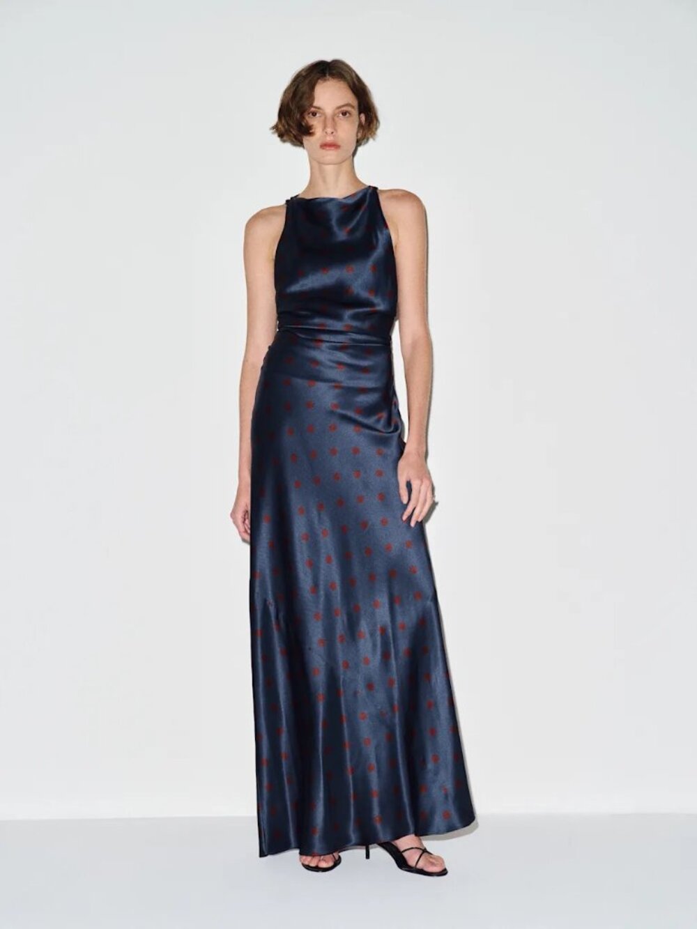 Reformation Anaiis Silk Dress Blue - Size 4